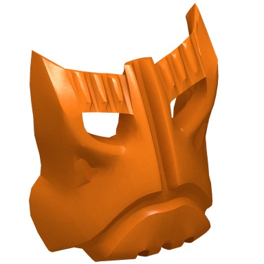 Orange Bionicle Krana Mask - Undetermined Type (for set inventories only - Do Not Sell with this entry)