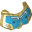 Pearl Gold Hero Factory Chest Armor Small with Dark Azure and Yellow Print (Gali)