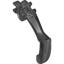 Pearl Dark Gray Bionicle Weapon Claw - Bent and Notched with Clip