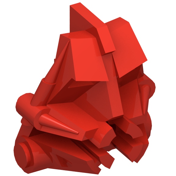 Red Bionicle Head Connector Block 3 x 4 x 1 2/3