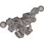Pearl Light Gray Bionicle Piraka Torso with Two Ball Joints