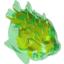 Trans-Green Bionicle Head Barraki Ehlek with Marbled Lime Pattern