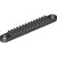 Black Technic Gear Rack 1 x 8 with Holes