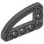 Dark Gray Technic Beam 3 x 5 L-Shape with Quarter Ellipse Thin